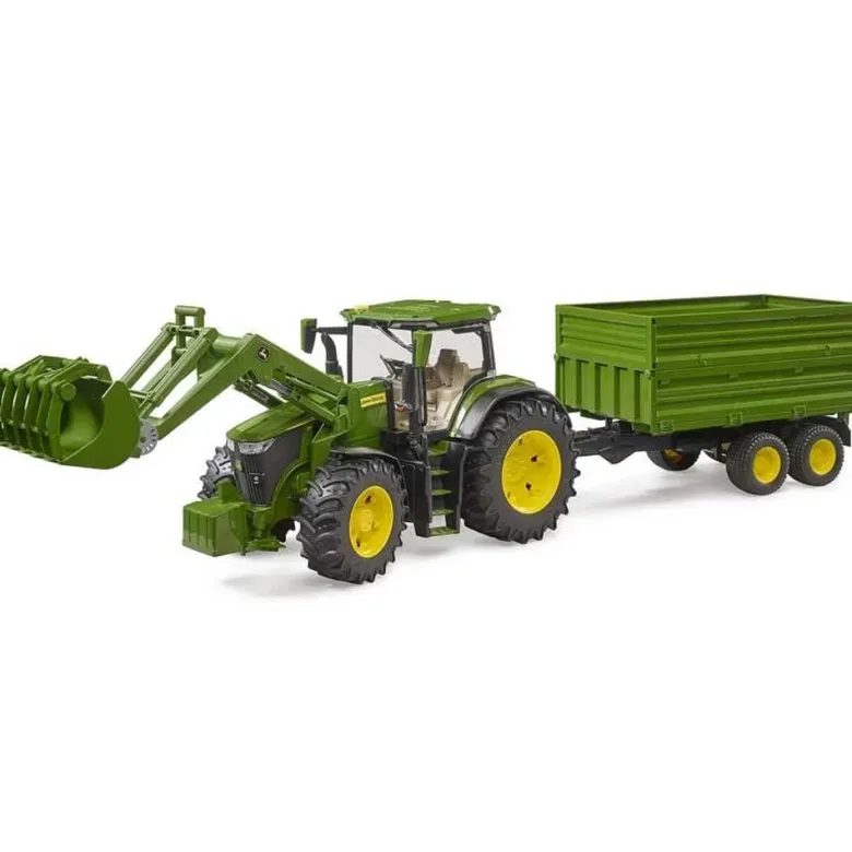 Bruder Traktor John Deere 7R 350 med släp 03155