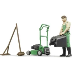 Bruder Trädgårdsmästare Figur med gräsklippare 62103
