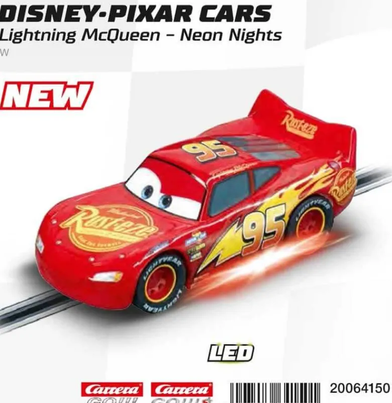 Carrera Go Bil Disney Pixar Cars - Lightning McQueen - Neon Nights LED-Ljus - 1:43