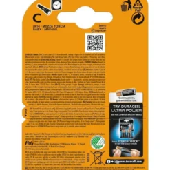 C/LR14 1,5 Volt Duracell Batterier Plus Power. 2 st.