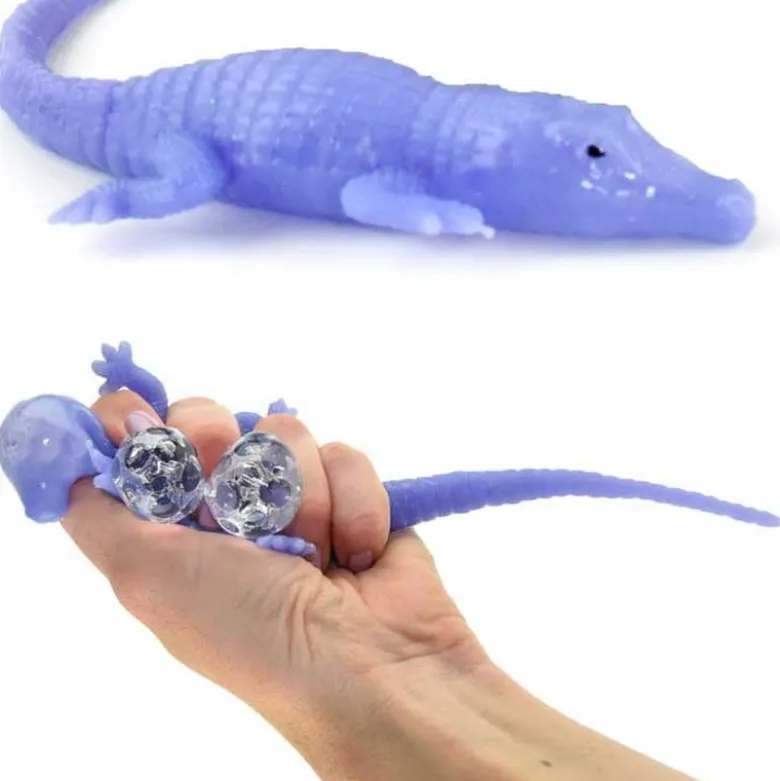 26 cm Krokodil klämdjur med vatten och pärlor