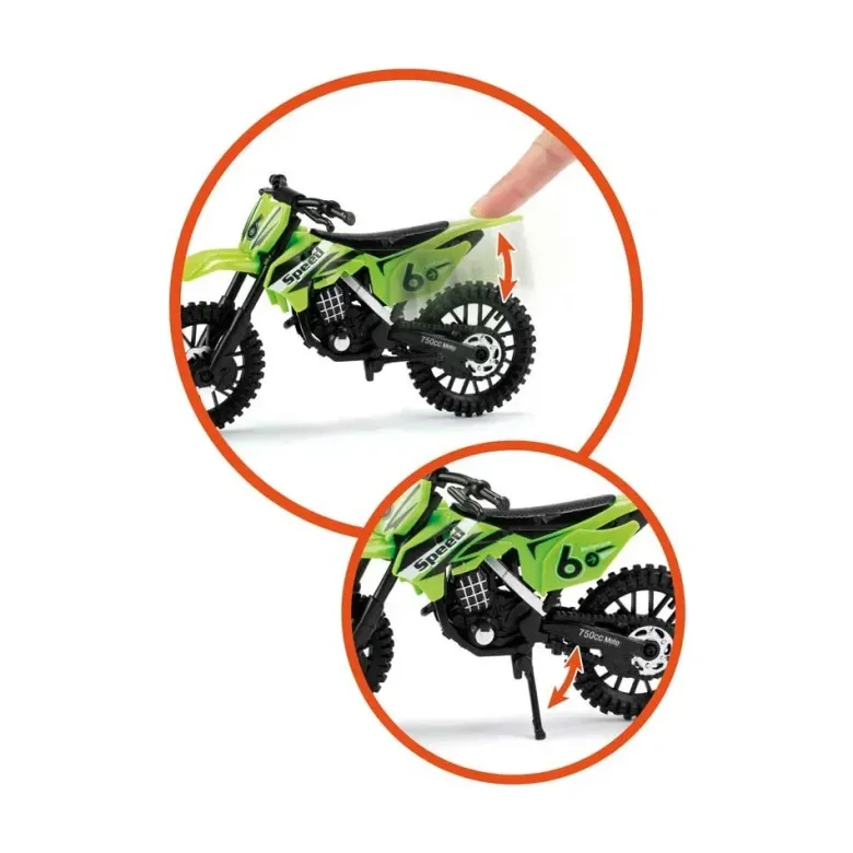 Dirtbike leksaksmotorcykel motorcross 1:12