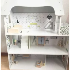 Dockhus Sophie med möbler 70 cm Woodi World Toy