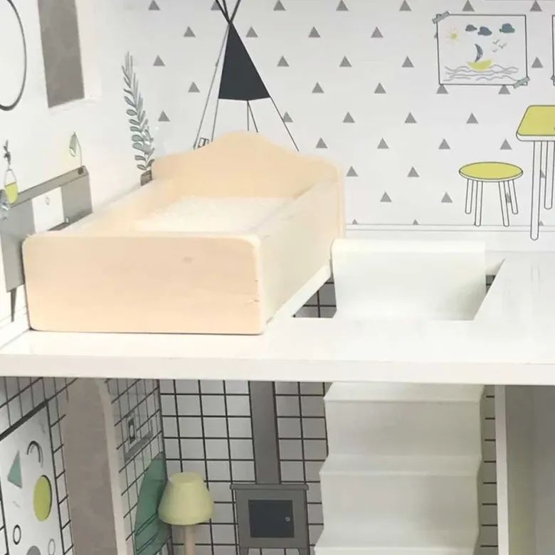 Dockhus Sophie med möbler 70 cm Woodi World Toy