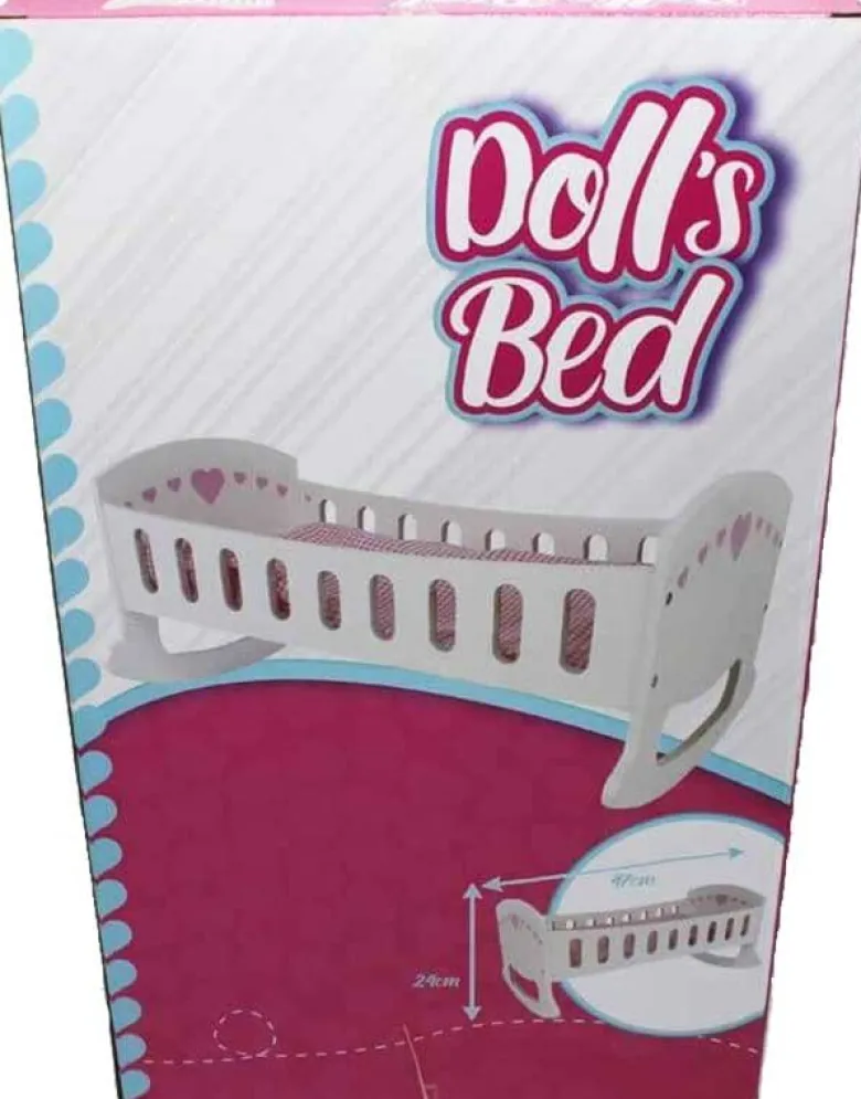 Dockvagga vit för dockor Woodi World Toy