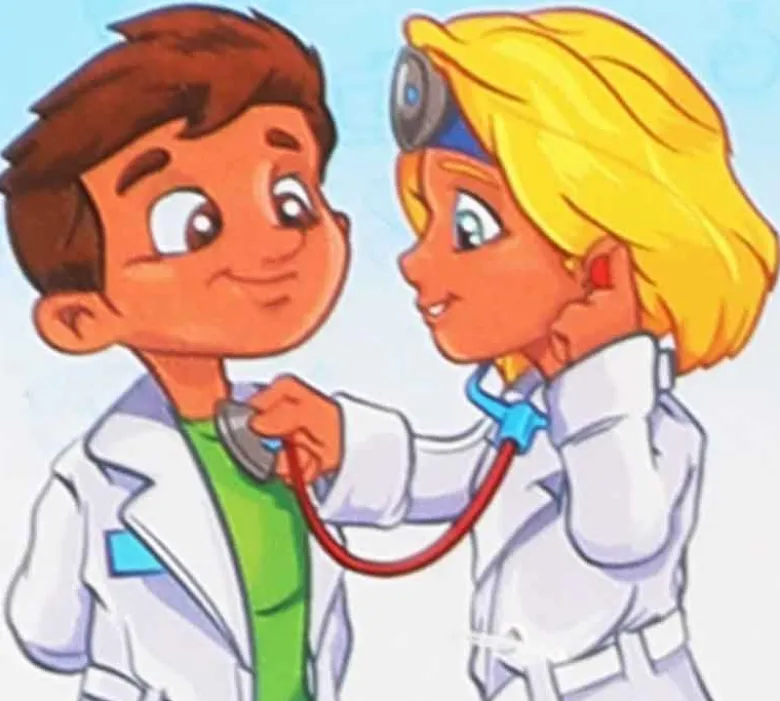 Doktorsrock med tillbehör för barn 3-7 år
