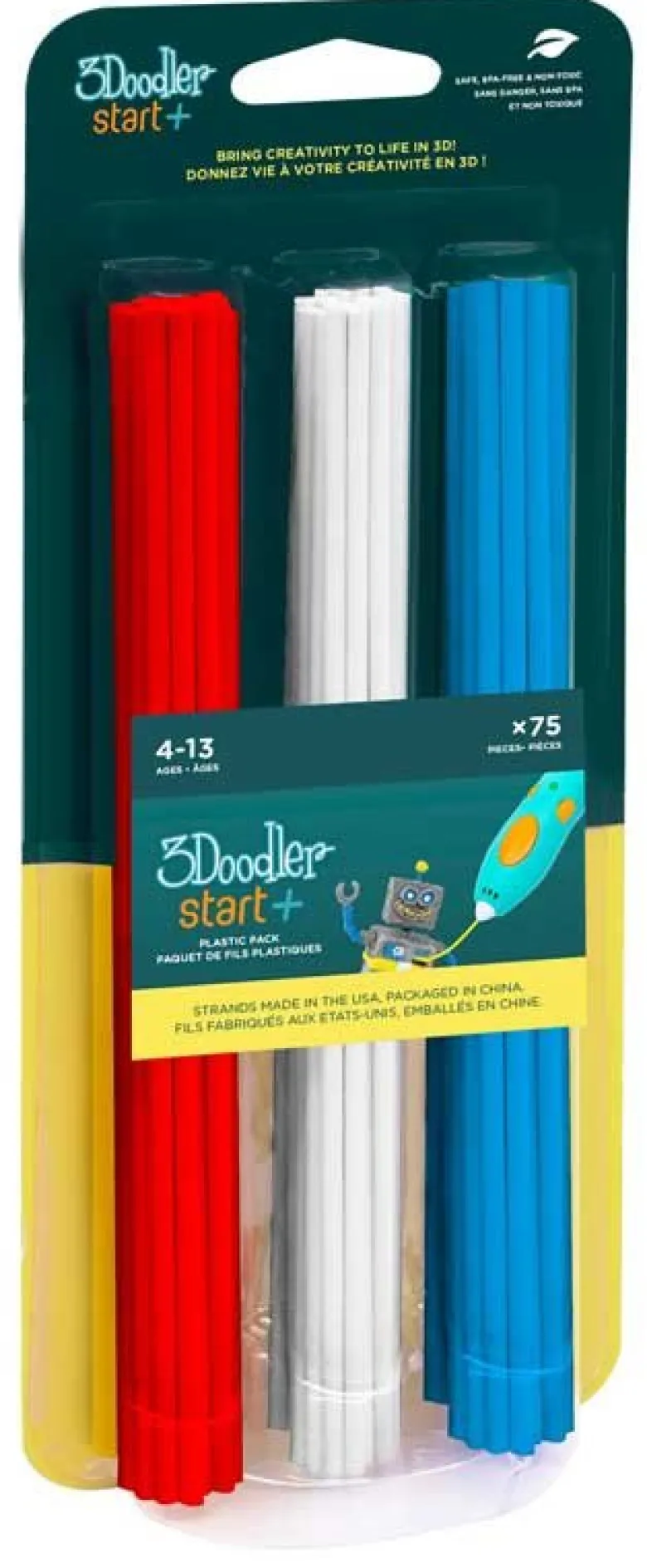 3doodler START Mix1 75-Pack (Röd, Vit, Blå)