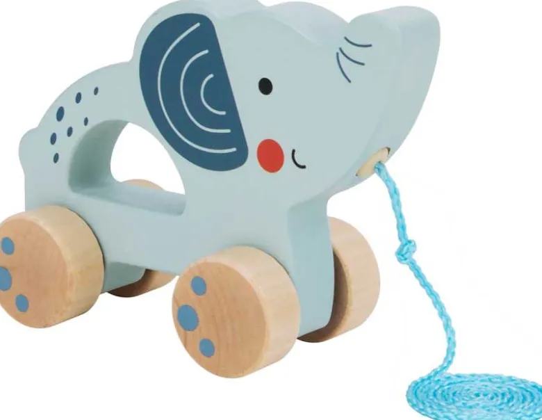 Dragleksak i trä elefant Tooky Toy
