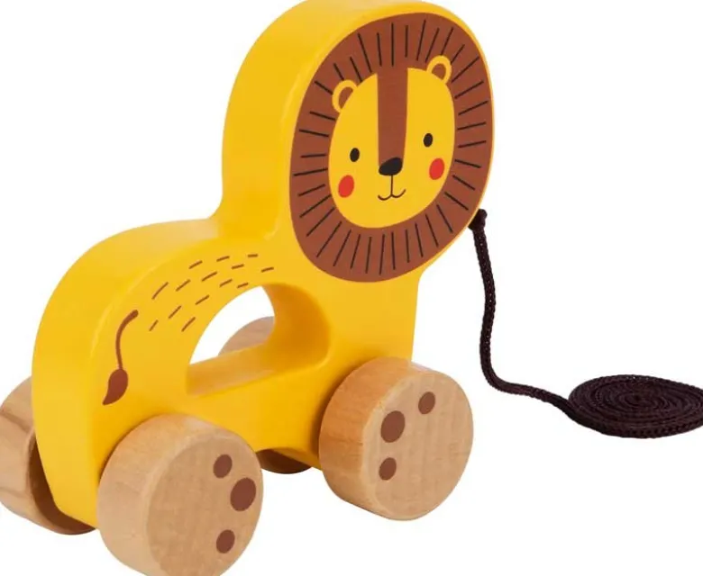 Dragleksak i trä lejon Tooky Toy