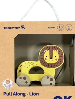 Dragleksak i trä lejon Tooky Toy
