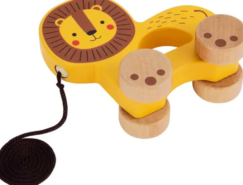 Dragleksak i trä lejon Tooky Toy
