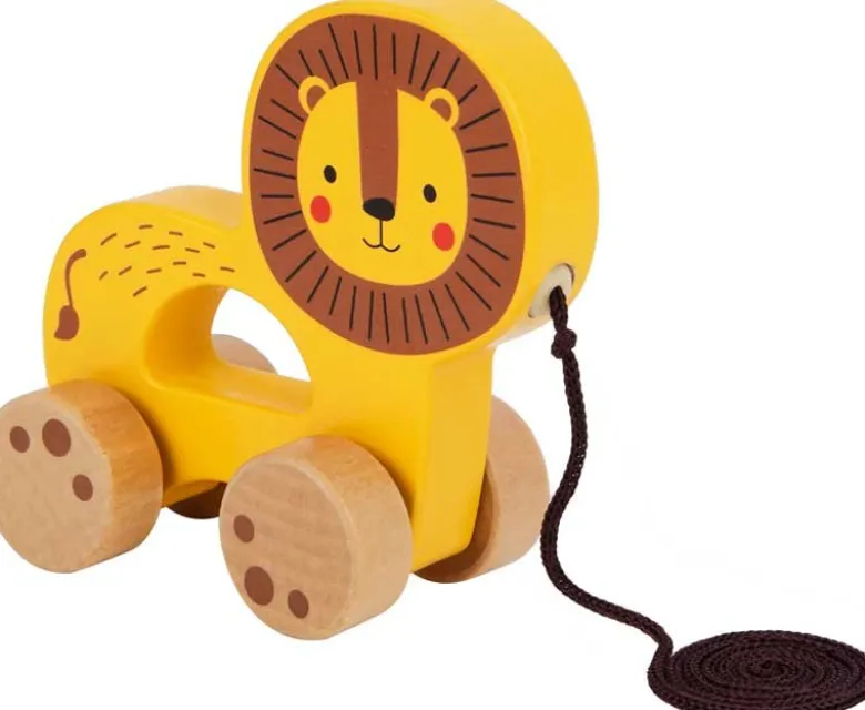 Dragleksak i trä lejon Tooky Toy