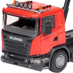 Emek Leksakslastbil Scania G 490 med Tippbart Släp Röd