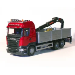 Emek Scania Highline R 730 Kranlastbil med Pallar Röd