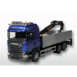 Emek Scania Highline R 730 Kranlastbil med Pallar Blå