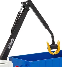 Emek Scania Recycle lastväxlare med kran och vit hytt