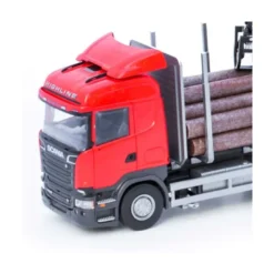 Emek Scania R 09 Highline Timmerbil Röd med Kranhytt