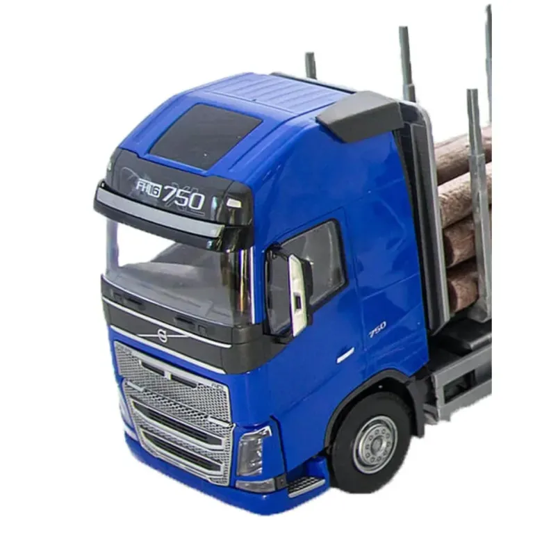 Emek Volvo FH16/750 Timmerbil Blå med Kranhytt