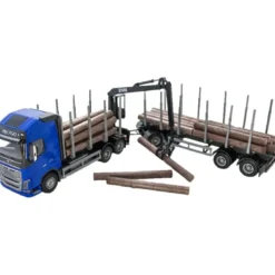 Emek Volvo FH16/750 Timmerbil Blå med Kranhytt