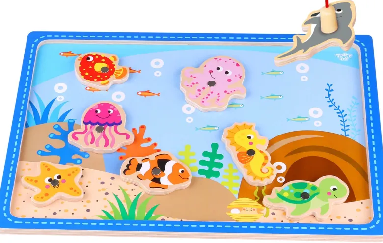 Fiskespel i trä med magneter Tooky Toy