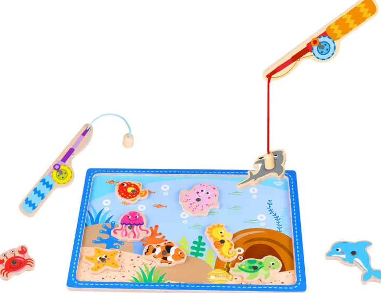 Fiskespel i trä med magneter Tooky Toy