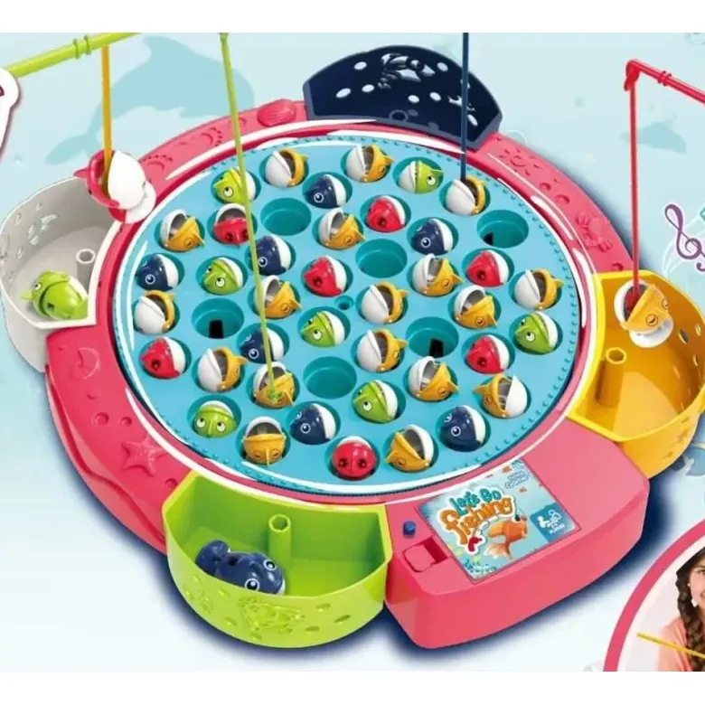 Fiskespel med 50 st. fiskar 4 spelare