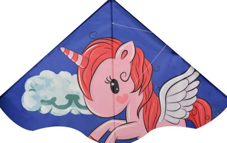 Flygdrake leksak Kite Enhörning 136 x 65 cm