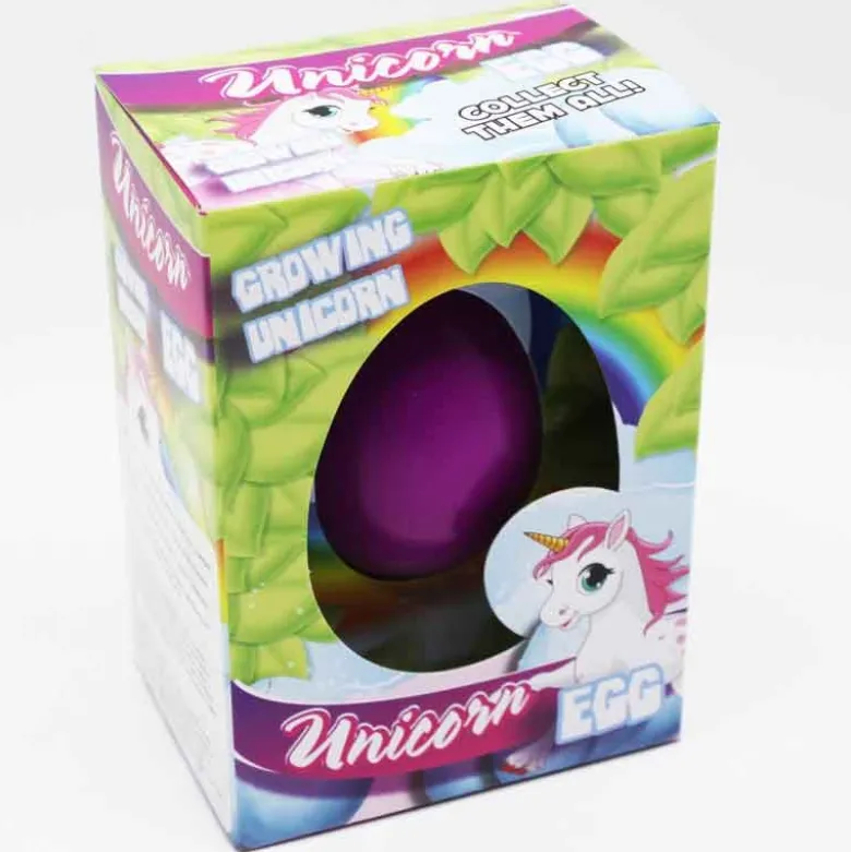 Ägg Unicorn växande enhörning 6 cm