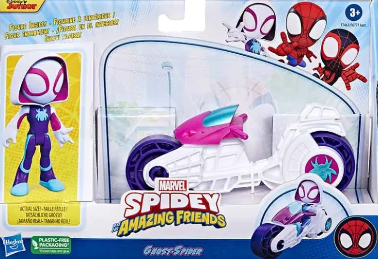 Ghost-Spider Motorcykel och Figur 10 cm Spidey and his Amazing Friends