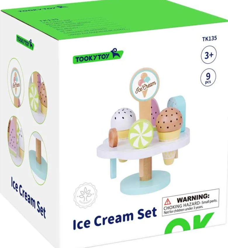 Glassfat med 5 st. Glassar Tooky Toy
