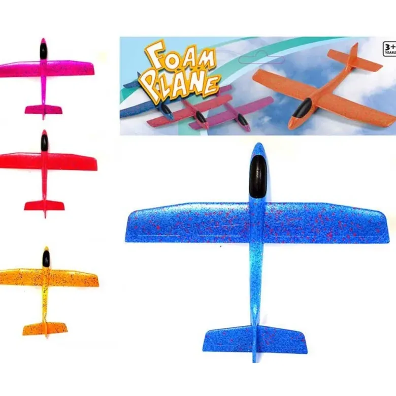 Glidflygplan stort i frigolit kastflygplan leksak 68 cm