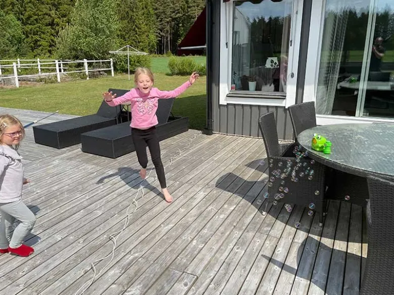 Groda Såpbubbelmaskin med bubbelvätska
