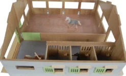 Häststall med paddock och 3 st. stallboxar Kids Globe 1:32