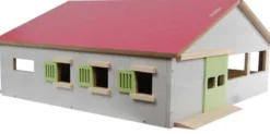 Häststall med paddock och 3 st. stallboxar Kids Globe 1:32