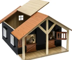 Häststall 2 st. stallboxar till hästar Schleich Kids Globe 1:24