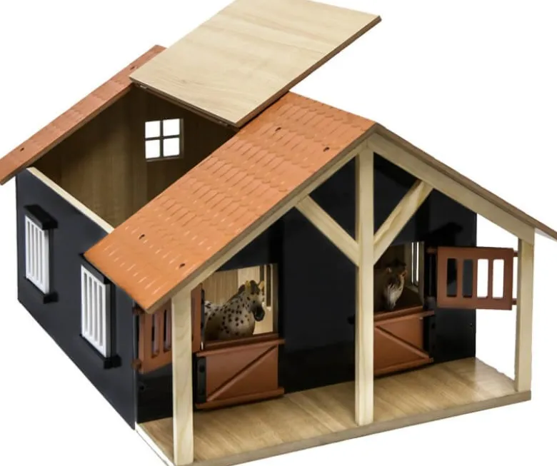 Häststall 2 st. stallboxar till hästar Schleich Kids Globe 1:24