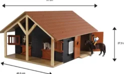 Häststall 2 st. stallboxar till hästar Schleich Kids Globe 1:24