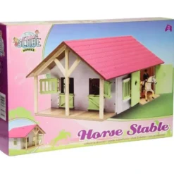 Häststall 2 st. stallboxar till Schleich hästar Kids Globe 1:24