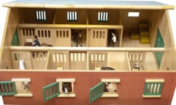 Häststall 7 st. stallboxar till Schleich hästar leksak Kids Globe 1:24