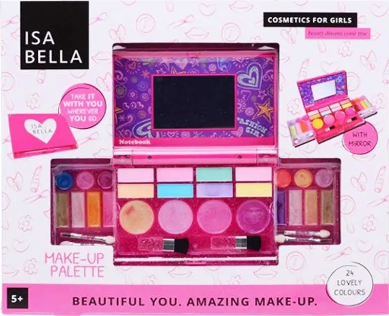 Isabella Sminkpalett Barnsmink Deluxe med Spegel
