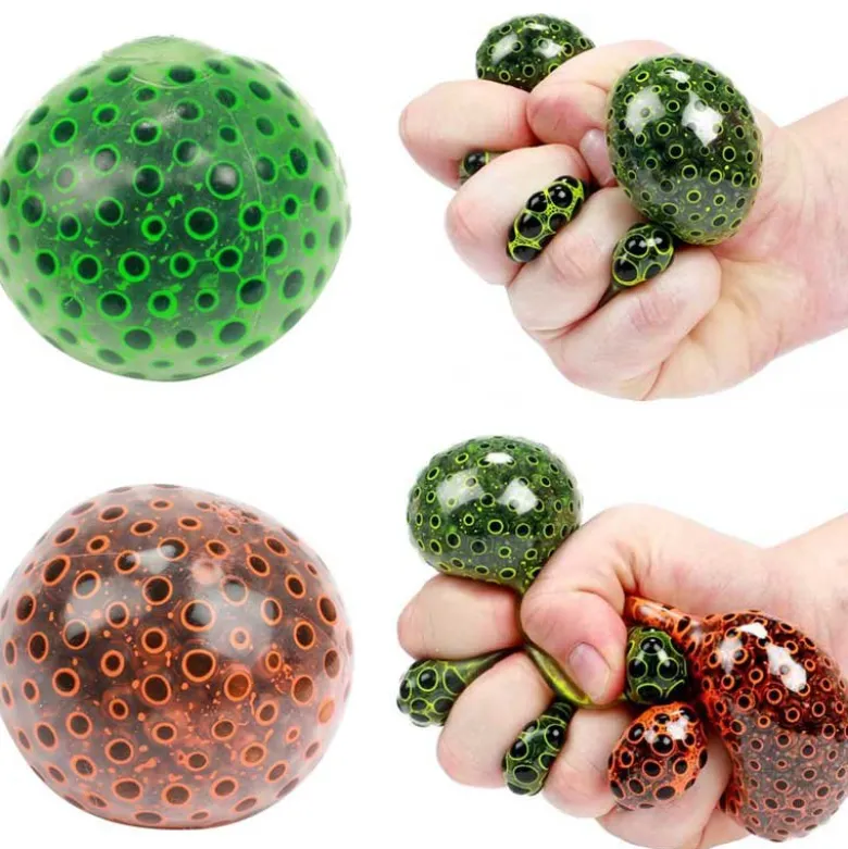 Klämboll Alienägg Fidget med mjuka svarta pärlor