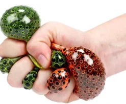 Klämboll Alienägg Fidget med mjuka svarta pärlor