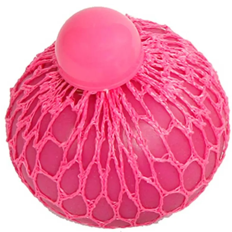 Klämboll, stressboll i nät leksak 6 cm