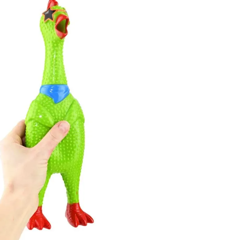 Klämkyckling med ljud - Squeeze Chicken 32 cm
