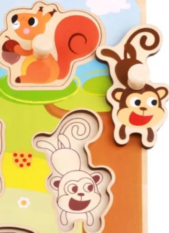 Knoppussel med figursågade vilda djur Tooky Toy