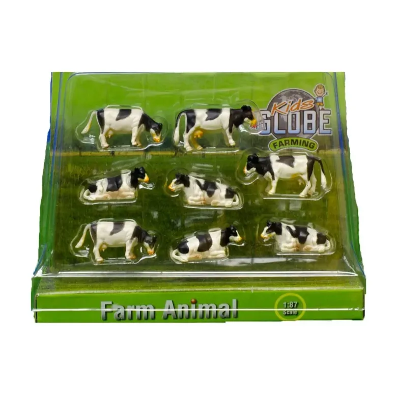 Kossor rasen Holstein 8 st. leksaksdjur Kids Globe 1:87