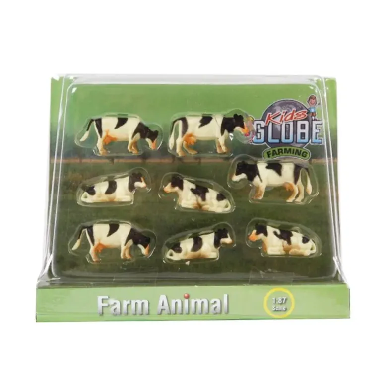 Kossor rasen Holstein 8 st. leksaksdjur Kids Globe 1:87