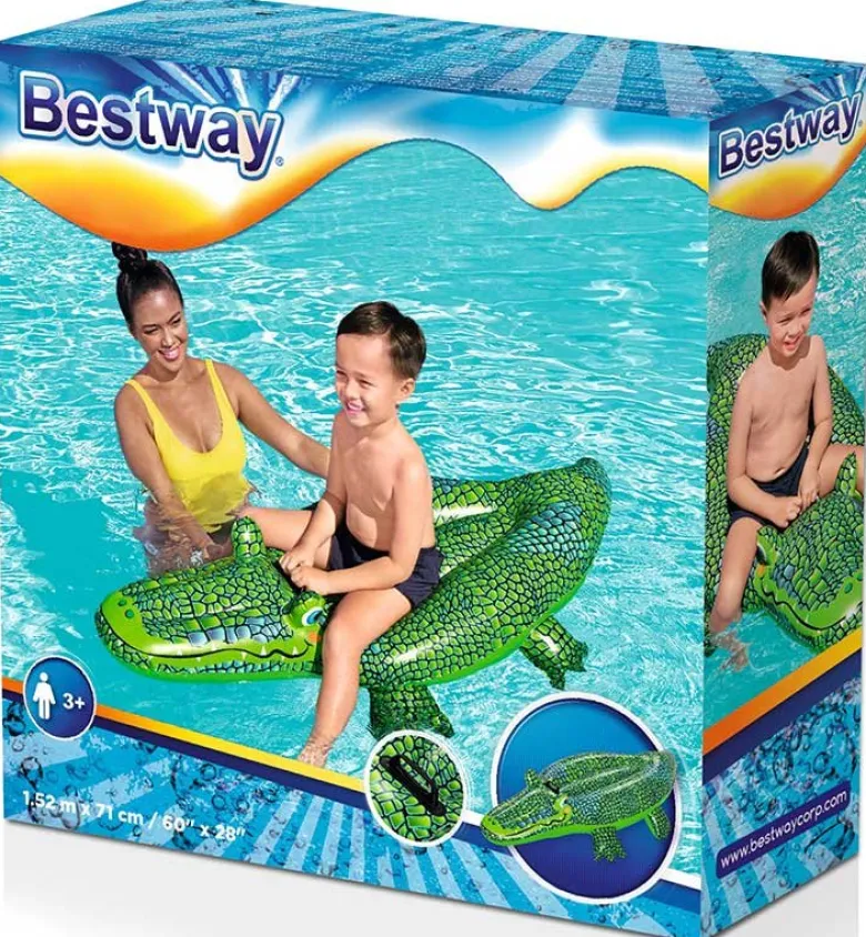 Krokodil Badmadrass 152 cm Bestway