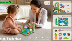 Kulbana med skogstema i trä till barn aktivitetsleksak Tooky Toy