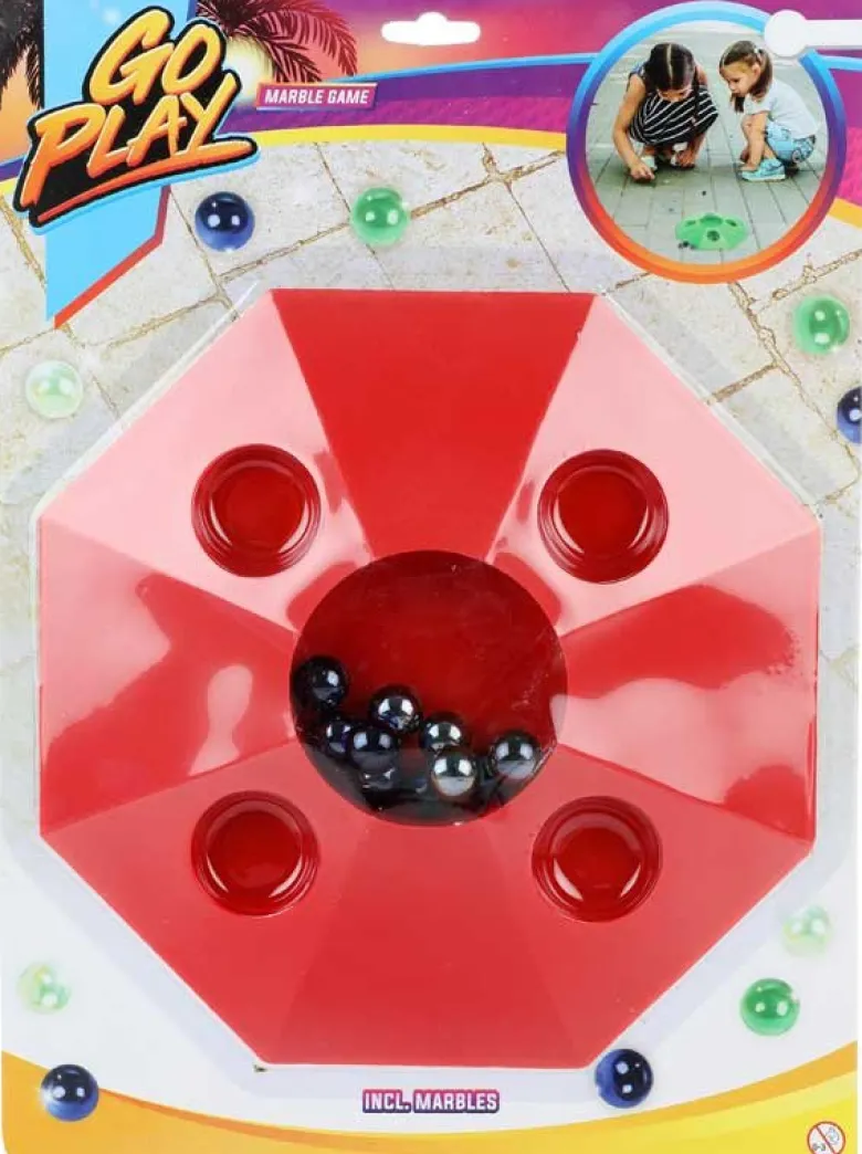 Kulplatta med spelkulor